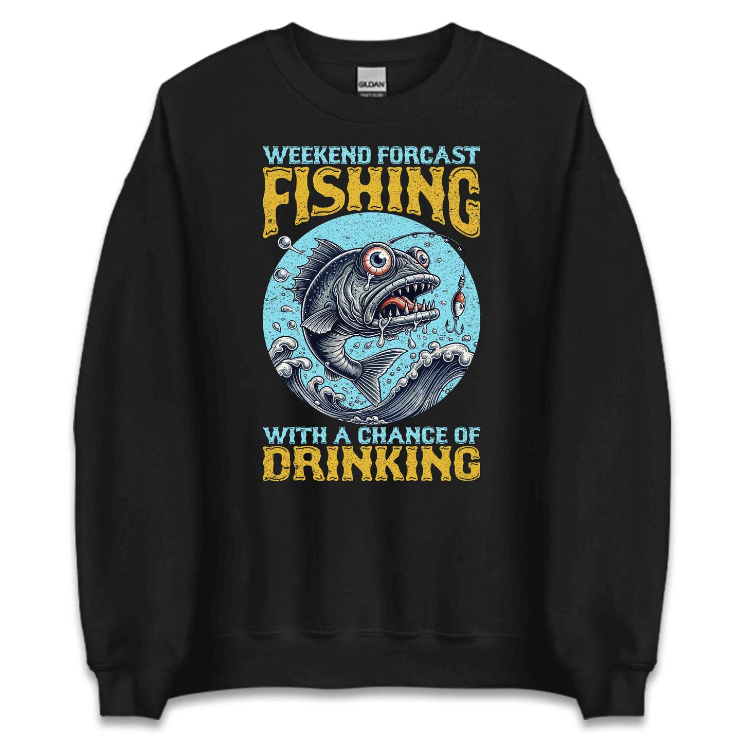 Weekend Forecast Fishing & Beer-Drinking Humorous Angler | PRODUCT CODE: WKNDFRCSNGBD