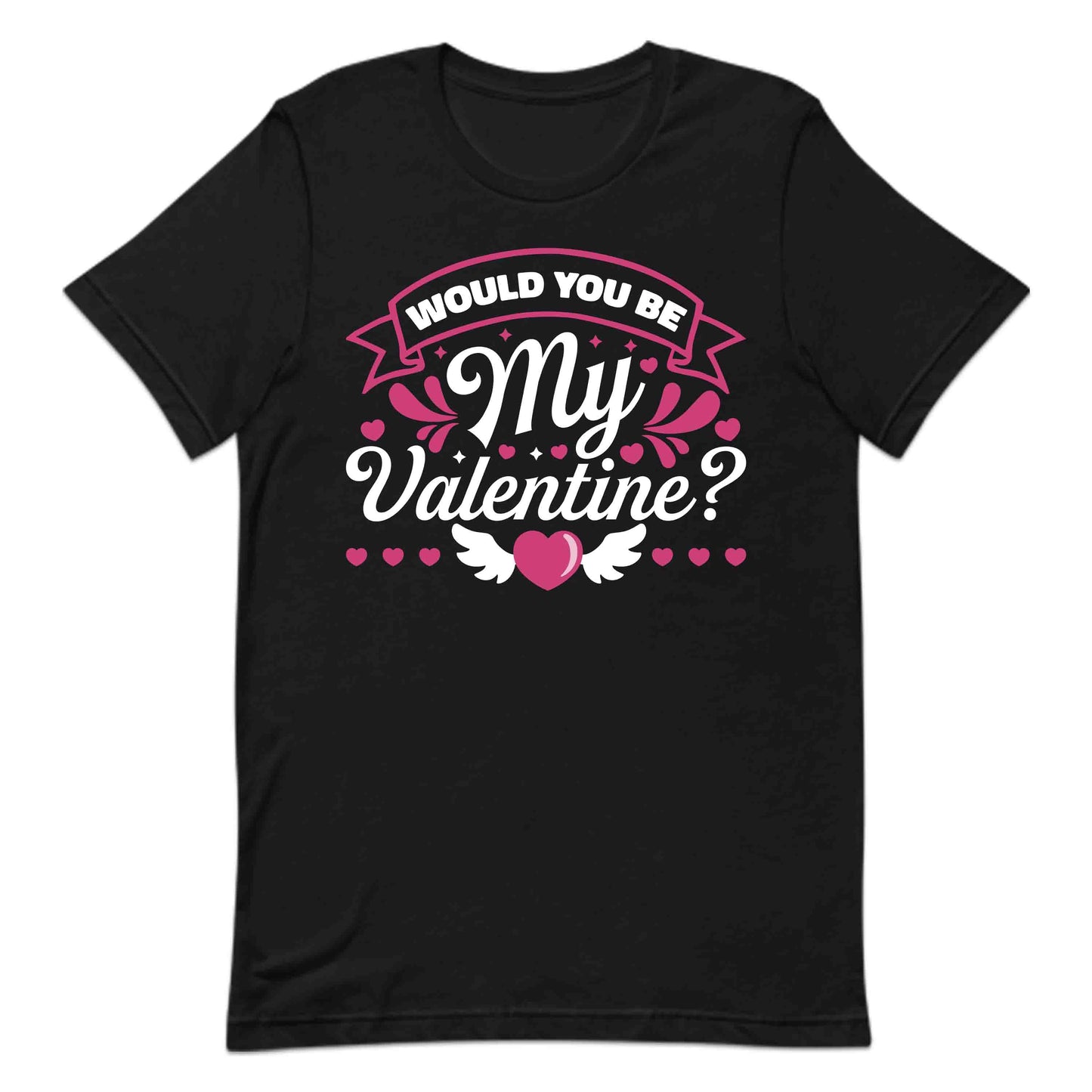 Would You Be My Valentine? Romantic Pink Heart-Wings Valentine’s Day | PRODUCT CODE: WLDIYIRBEVLN