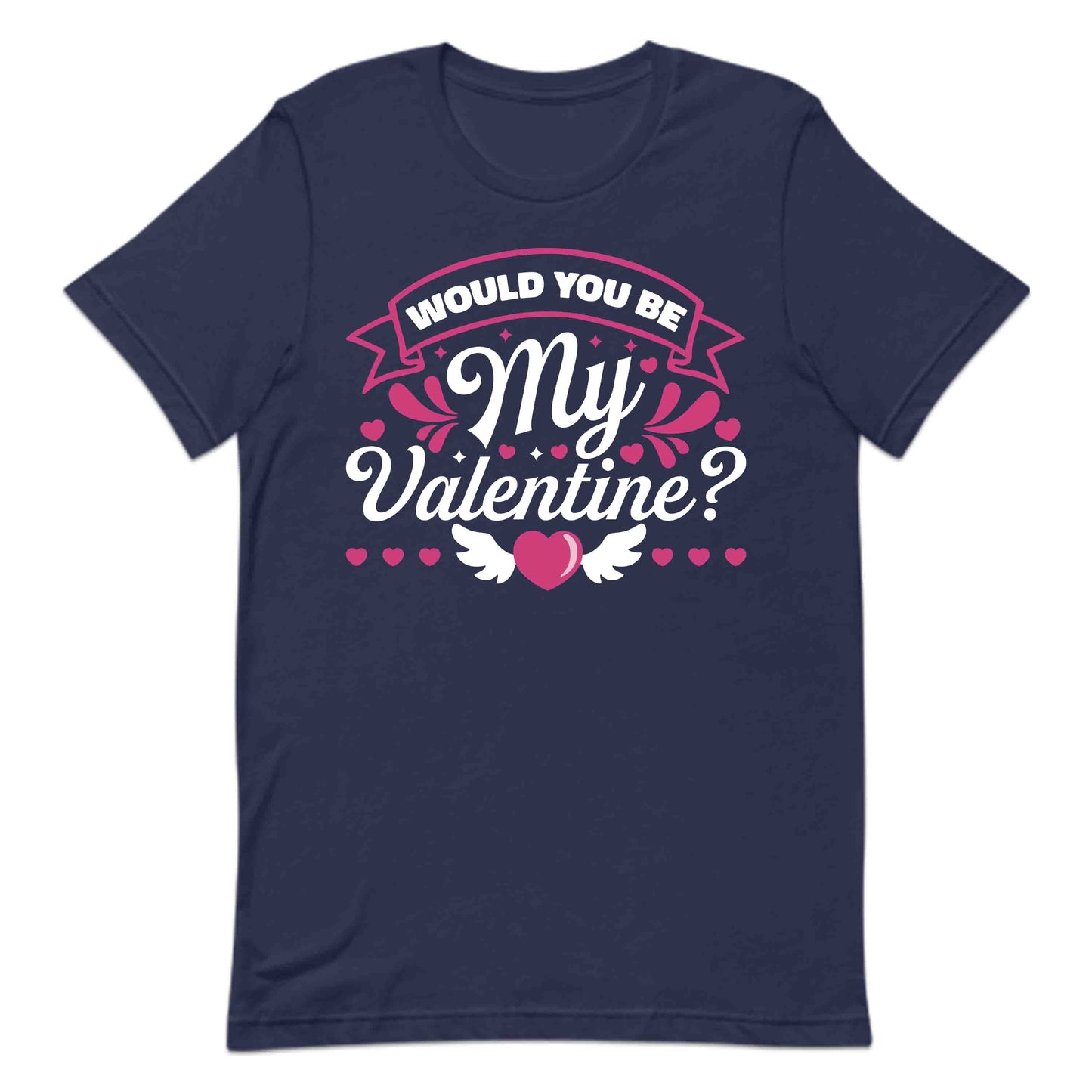 Would You Be My Valentine? Romantic Pink Heart-Wings Valentine’s Day | PRODUCT CODE: WLDIYIRBEVLN