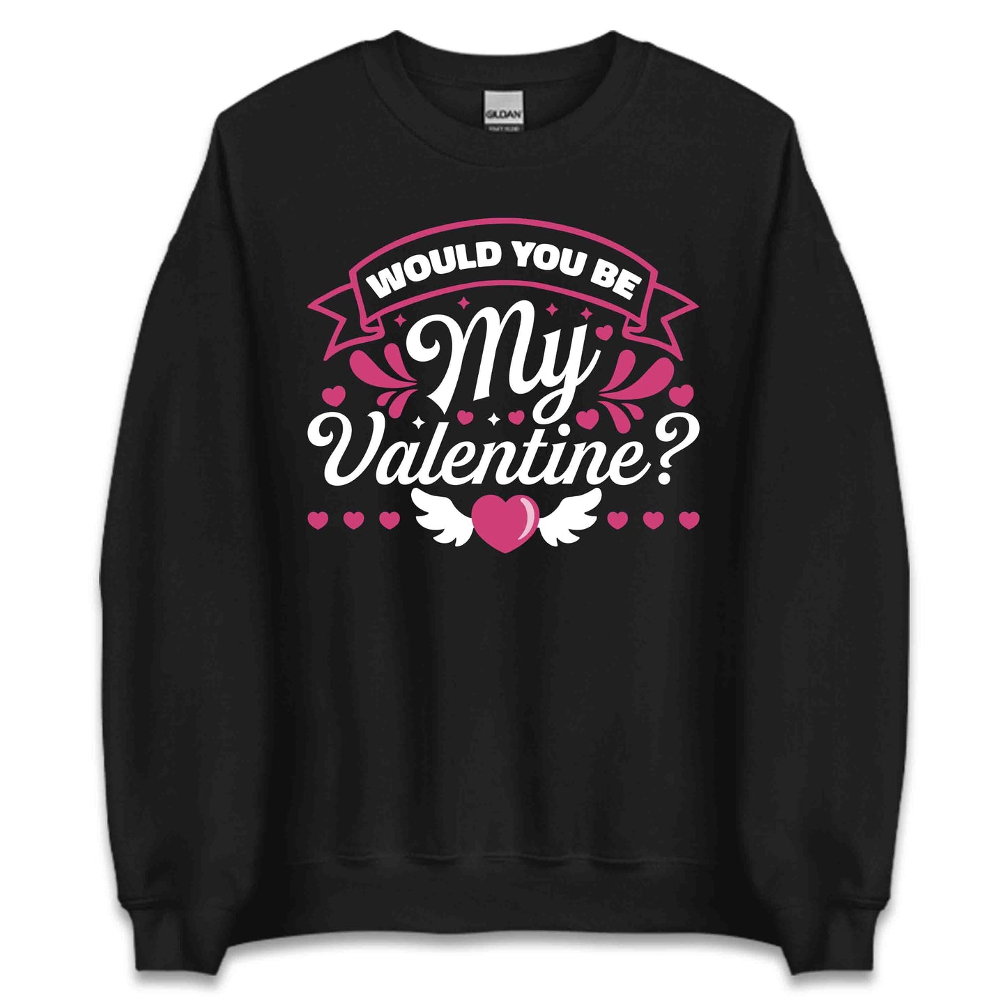 Would You Be My Valentine? Romantic Pink Heart-Wings Valentine’s Day | PRODUCT CODE: WLDIYIRBEVLN