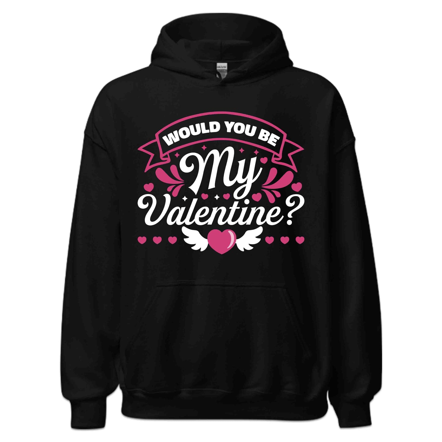 Would You Be My Valentine? Romantic Pink Heart-Wings Valentine’s Day | PRODUCT CODE: WLDIYIRBEVLN
