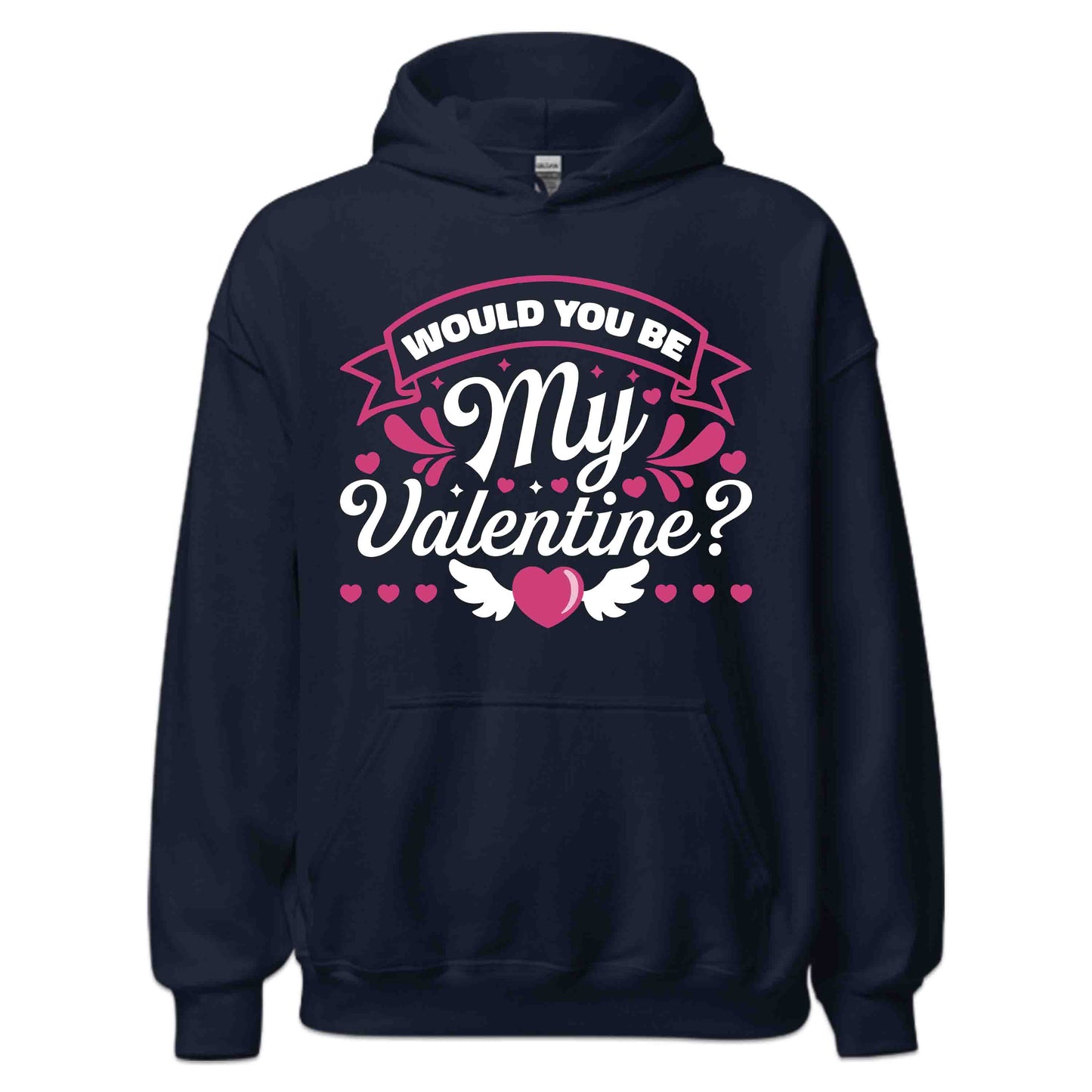 Would You Be My Valentine? Romantic Pink Heart-Wings Valentine’s Day | PRODUCT CODE: WLDIYIRBEVLN