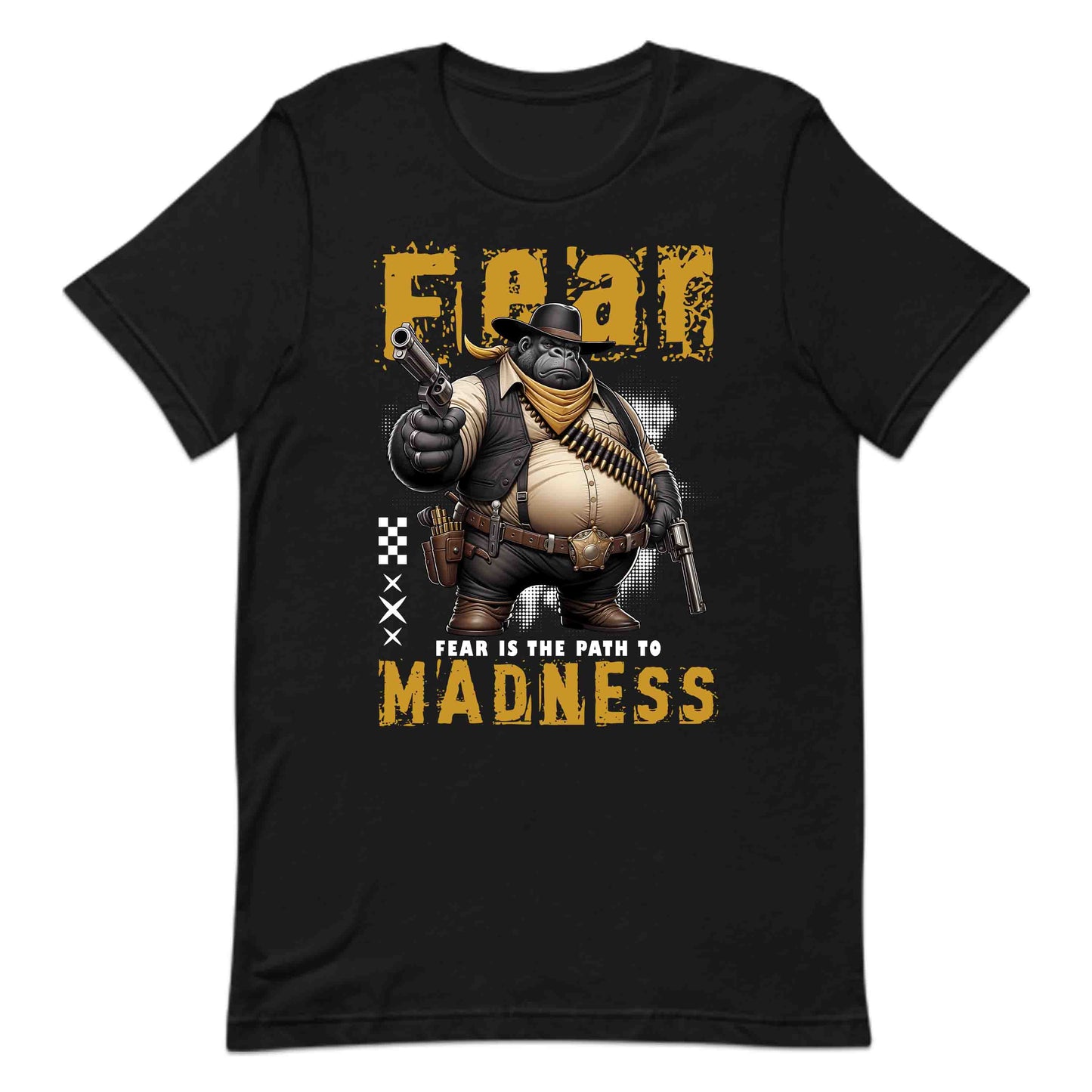 Western Cowboy Gorilla Fear Is the Path to Madness | PRODUCT CODE: WSTRNXWBGRL
