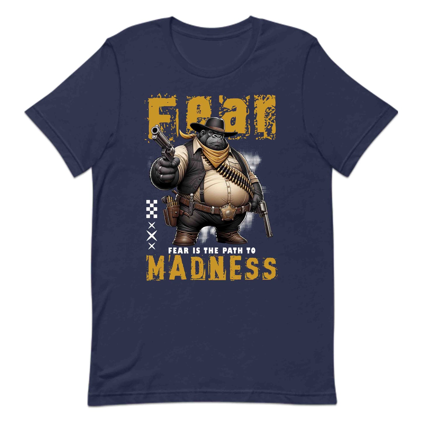 Western Cowboy Gorilla Fear Is the Path to Madness | PRODUCT CODE: WSTRNXWBGRL