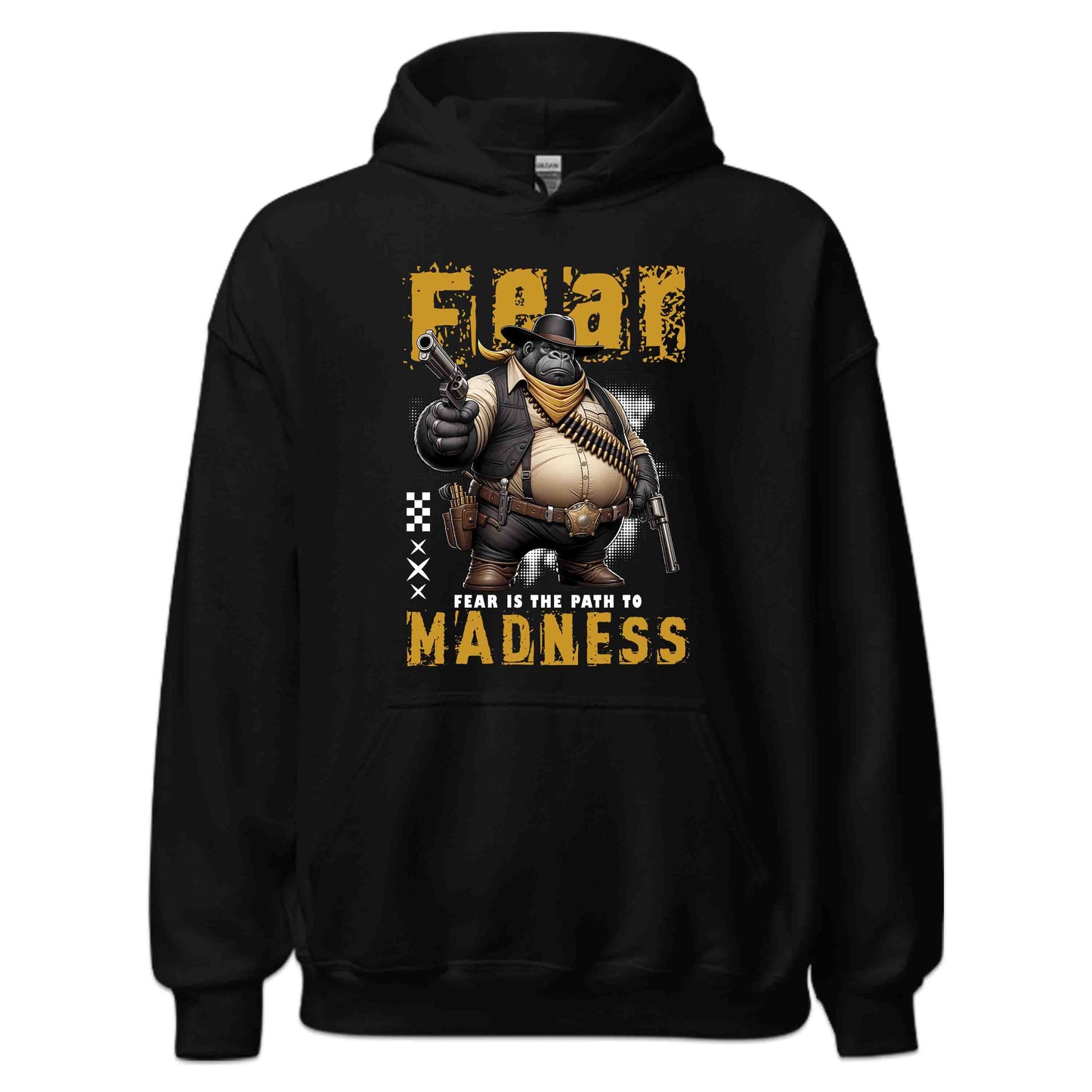 Western Cowboy Gorilla Fear Is the Path to Madness | PRODUCT CODE: WSTRNXWBGRL