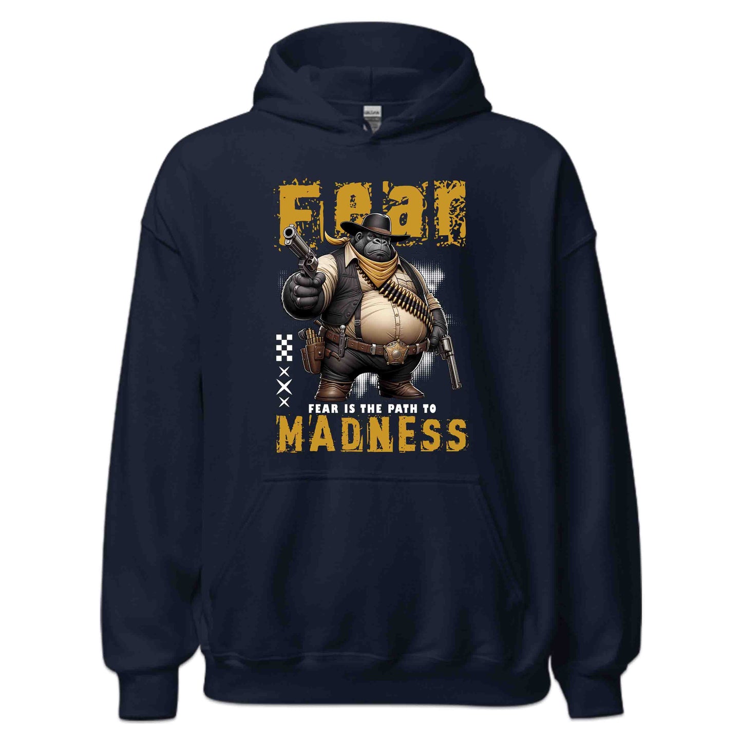 Western Cowboy Gorilla Fear Is the Path to Madness | PRODUCT CODE: WSTRNXWBGRL