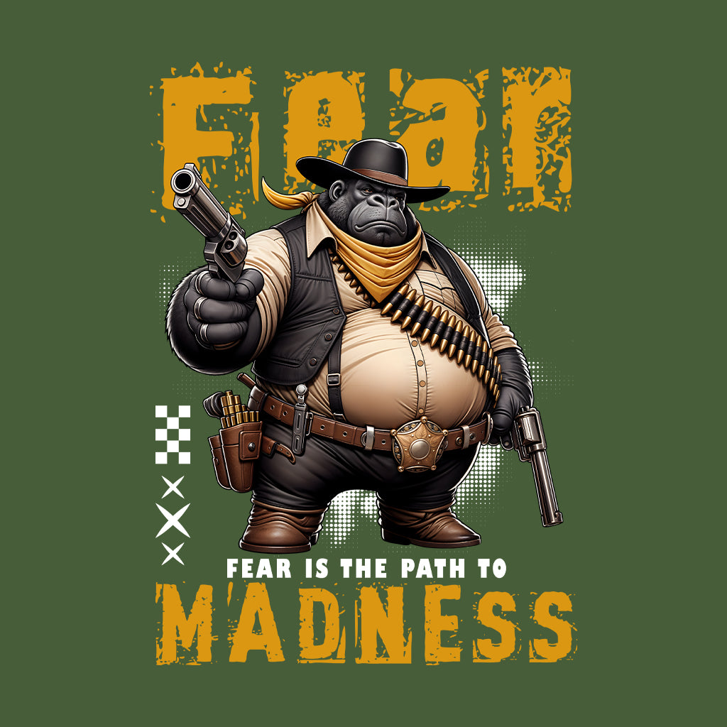 Western Cowboy Gorilla Fear Is the Path to Madness | PRODUCT CODE: WSTRNXWBGRL