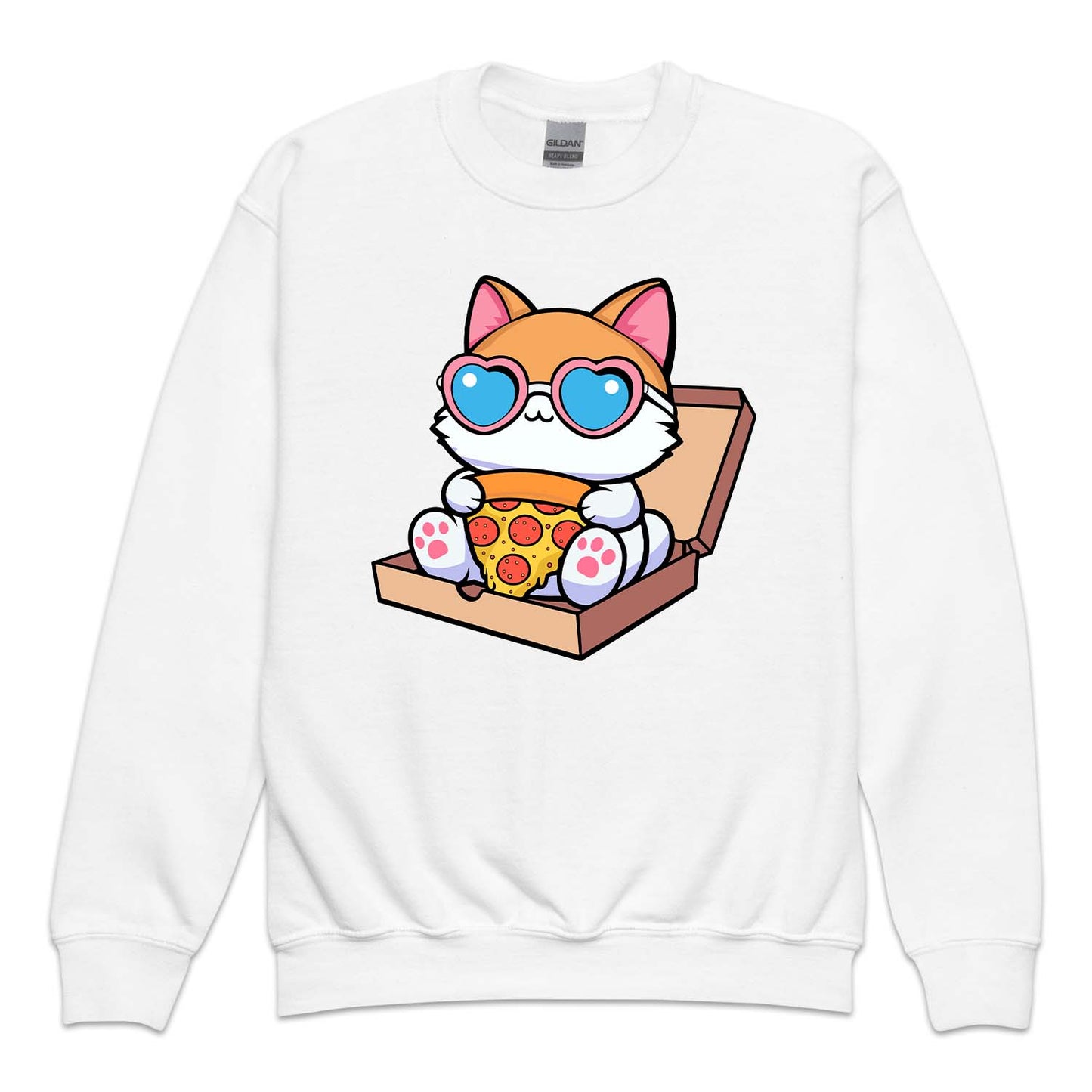 Cat Eating Pizza Funny Cat Pizza Party | PRODUCT CODE: FELINEATPZ