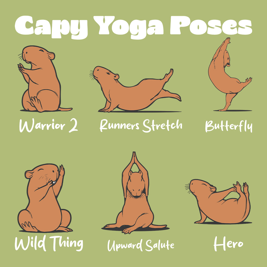 Cute Capybara Yoga Poses | PRODUCT CODE: YGCPYSOBR