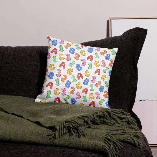 Back To School Season Pattern All-Over Print Premium Pillow