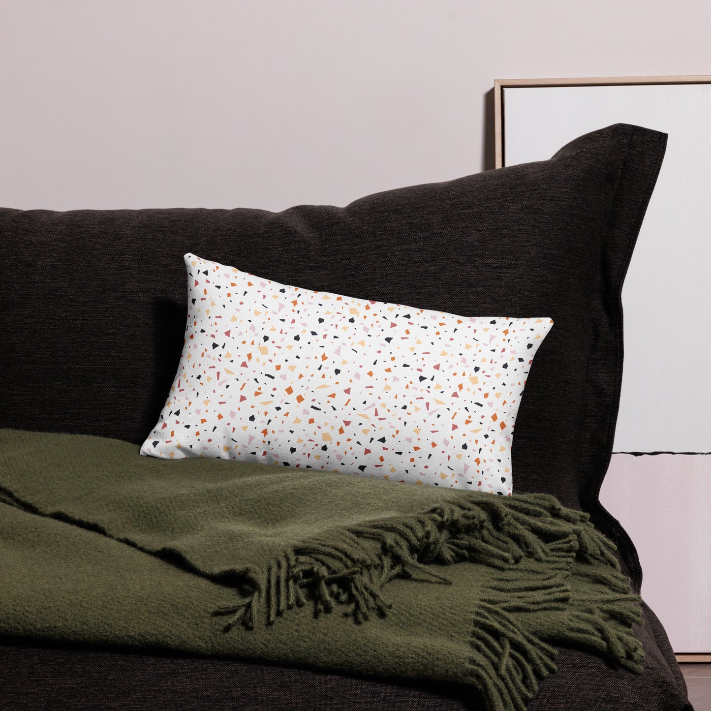 Colorful Terrazzo Pattern All-Over Print Premium Pillow