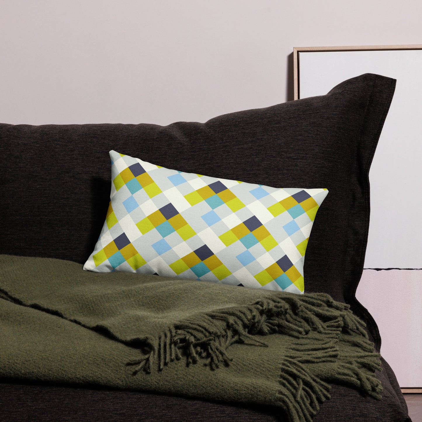 Colorful Geometric Pattern All-Over Print Premium Pillow