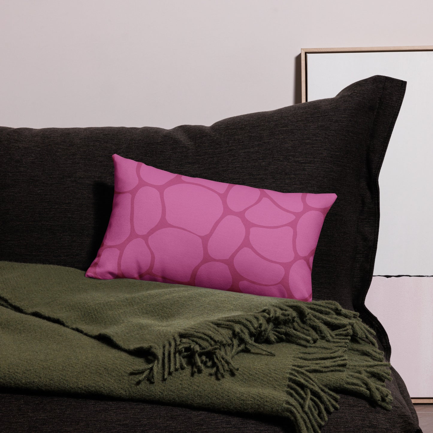 Abstract Pink Pattern All-Over Print Premium Pillow