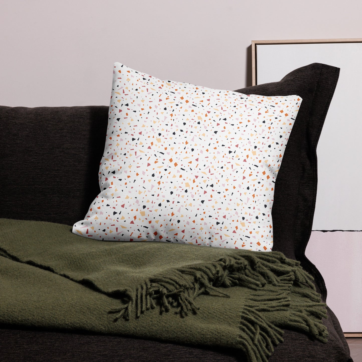 Colorful Terrazzo Pattern All-Over Print Premium Pillow