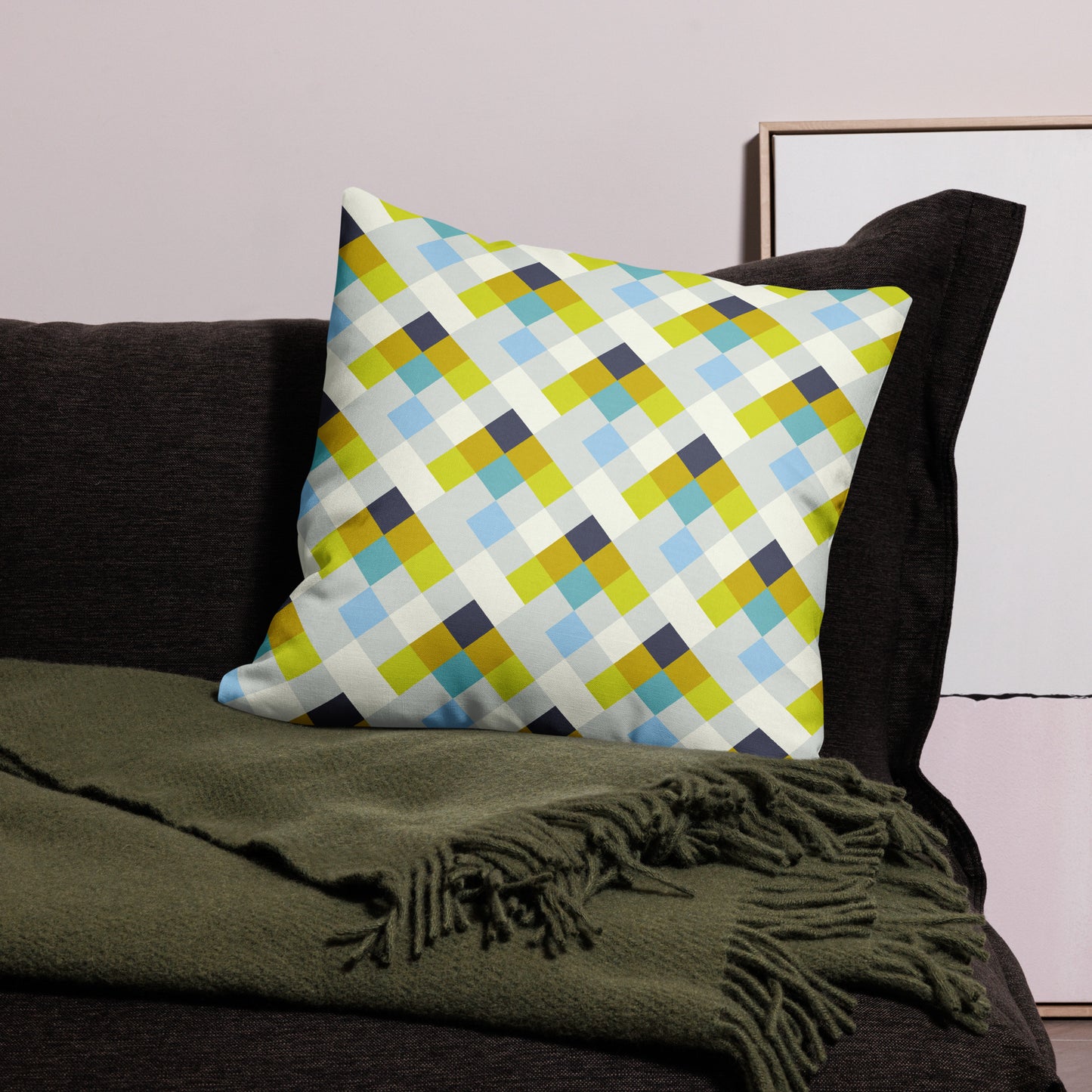 Colorful Geometric Pattern All-Over Print Premium Pillow