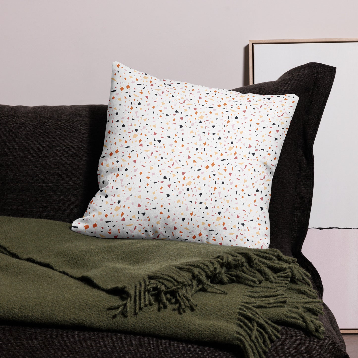 Colorful Terrazzo Pattern All-Over Print Premium Pillow