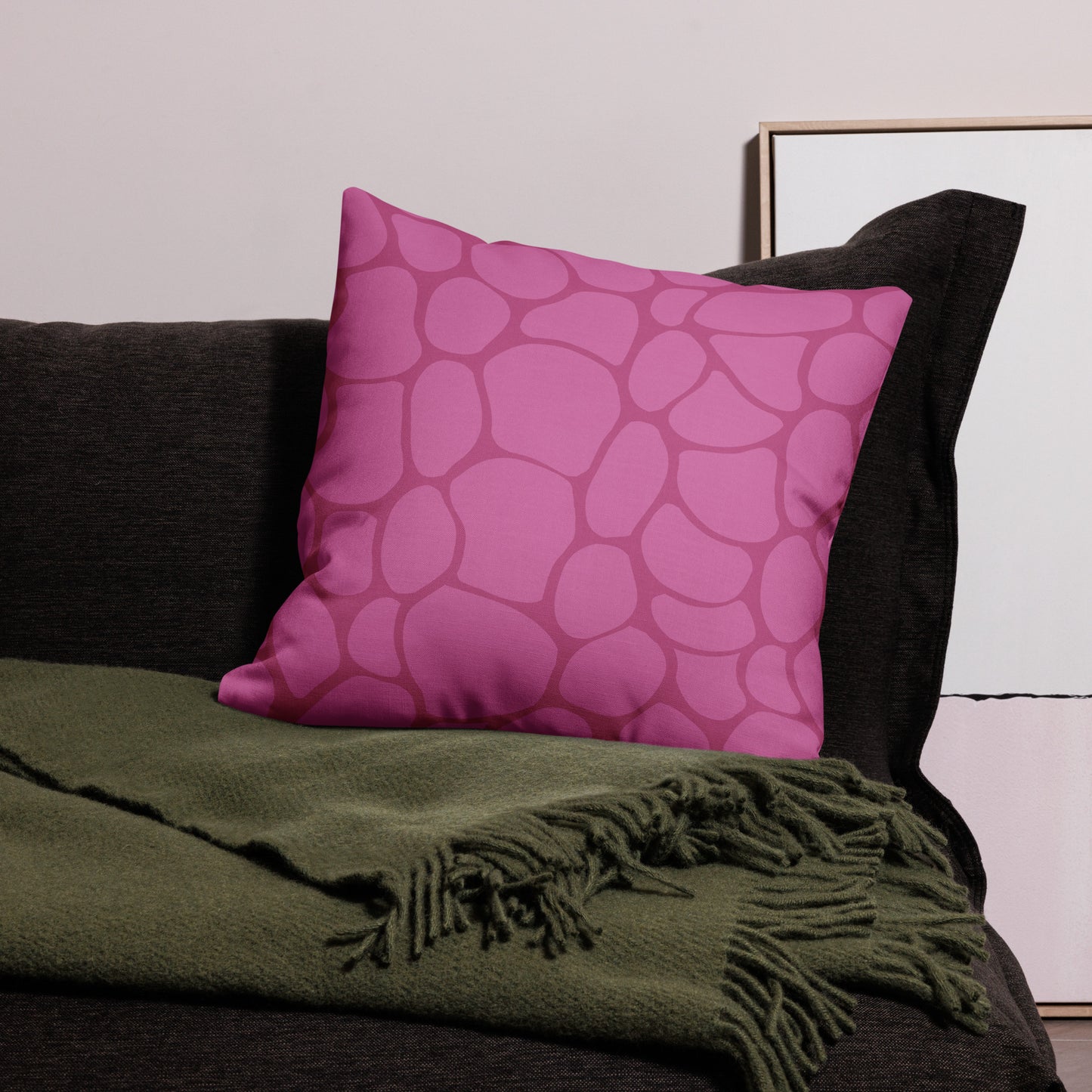 Abstract Pink Pattern All-Over Print Premium Pillow