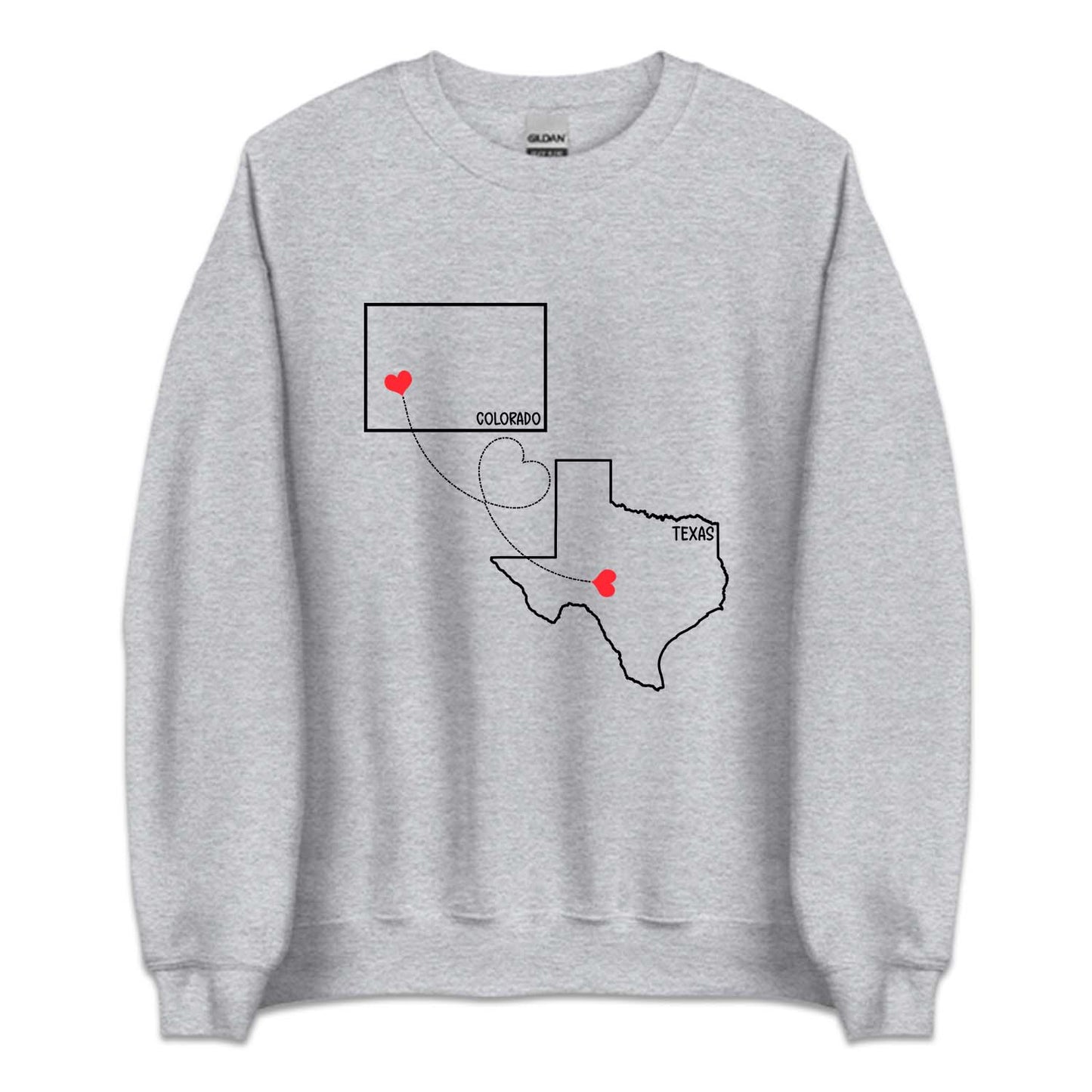 Personalized State to State Long Distance Relationship | PRODUCT CODE: CSTATLNGDC