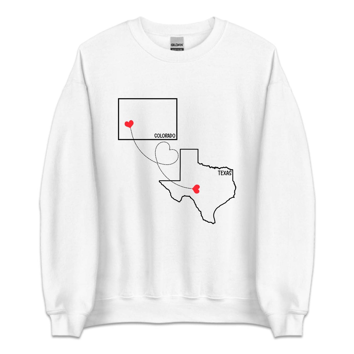 Personalized State to State Long Distance Relationship | PRODUCT CODE: CSTATLNGDC