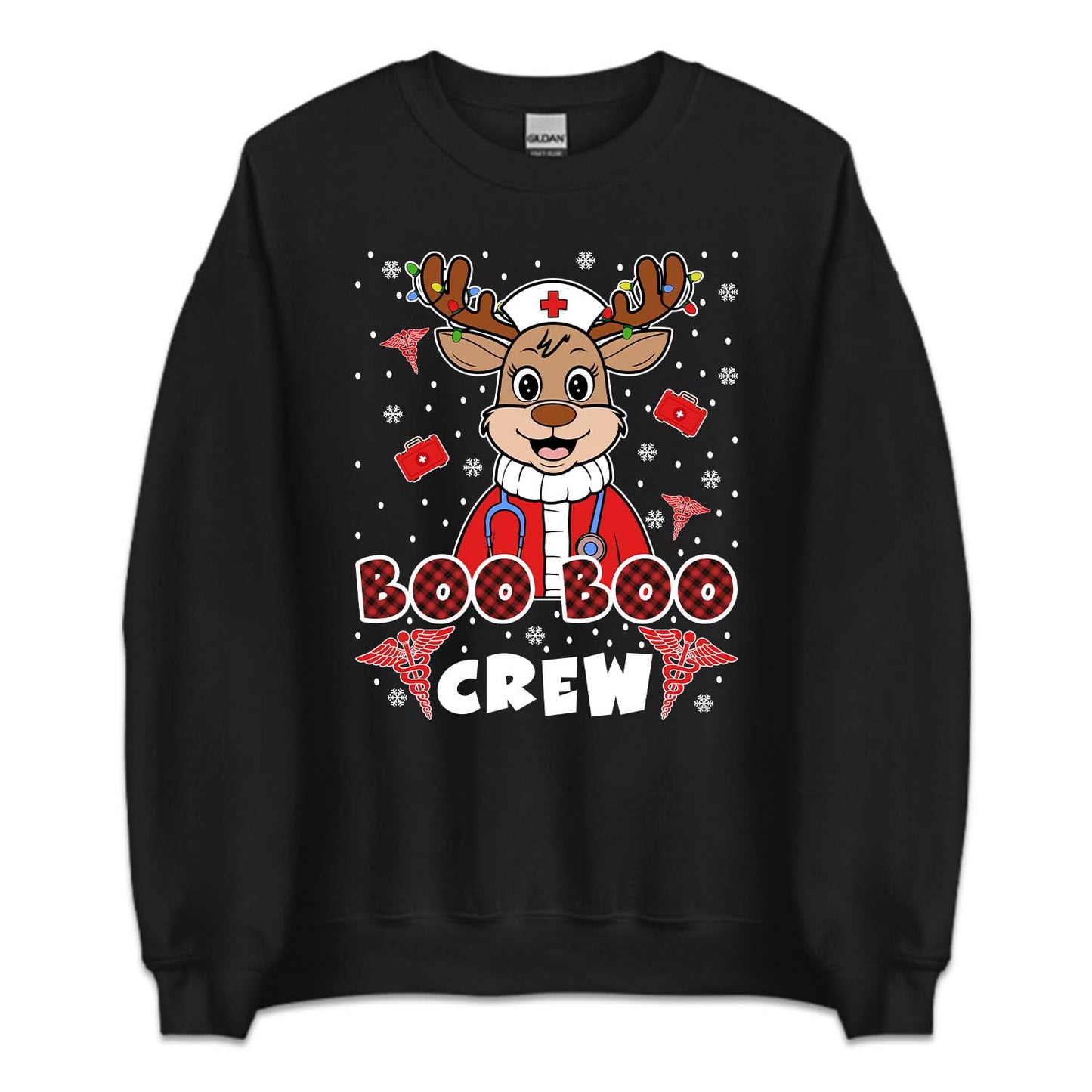 Boo Boo Crew Christmas Reindeer Nurse Xmas Festive Medical | PRODUCT CODE: BCRWENDNUSC