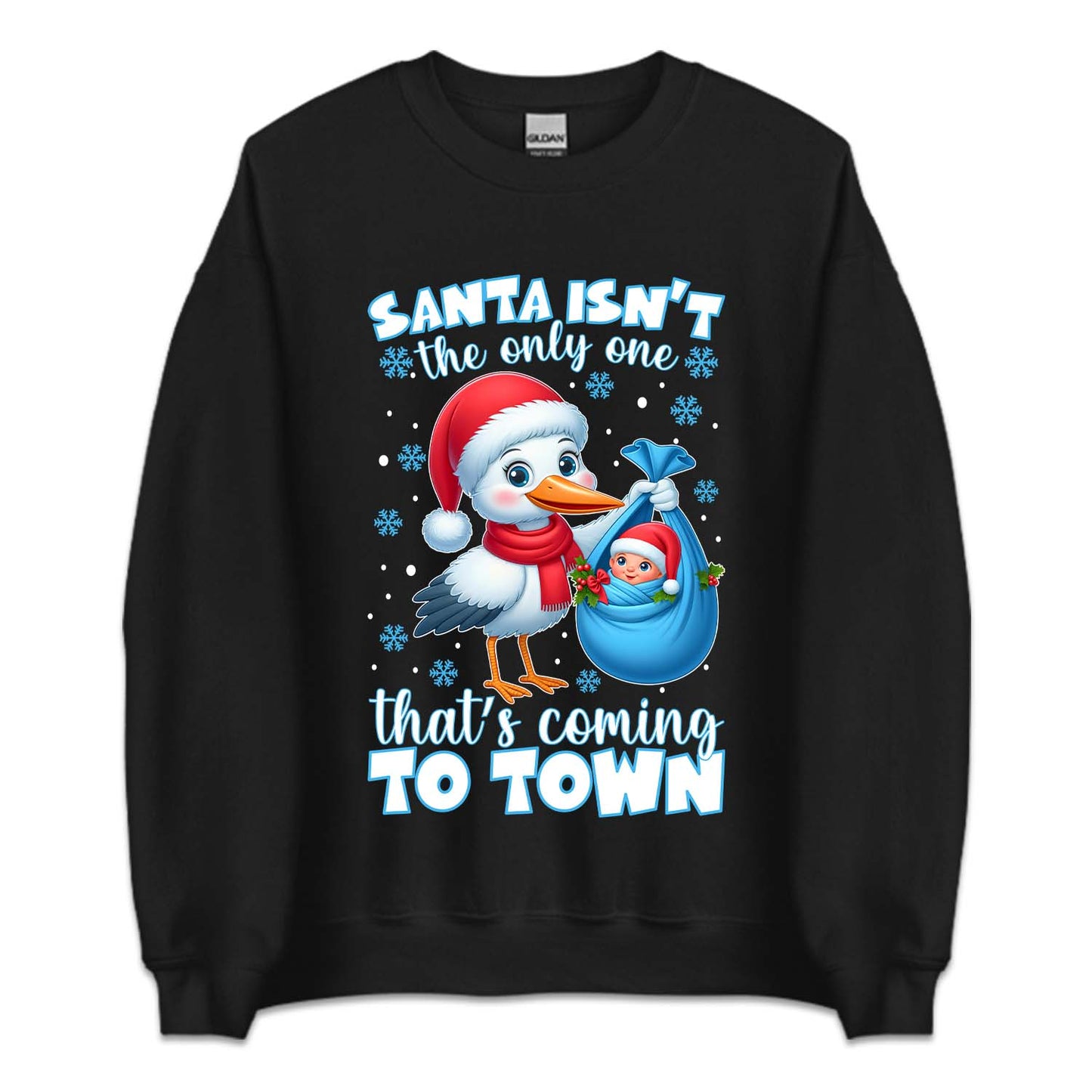Christmas Stork and Baby Xmas Pregnancy Announcement | PRODUCT CODE: SNTBYPRGNC
