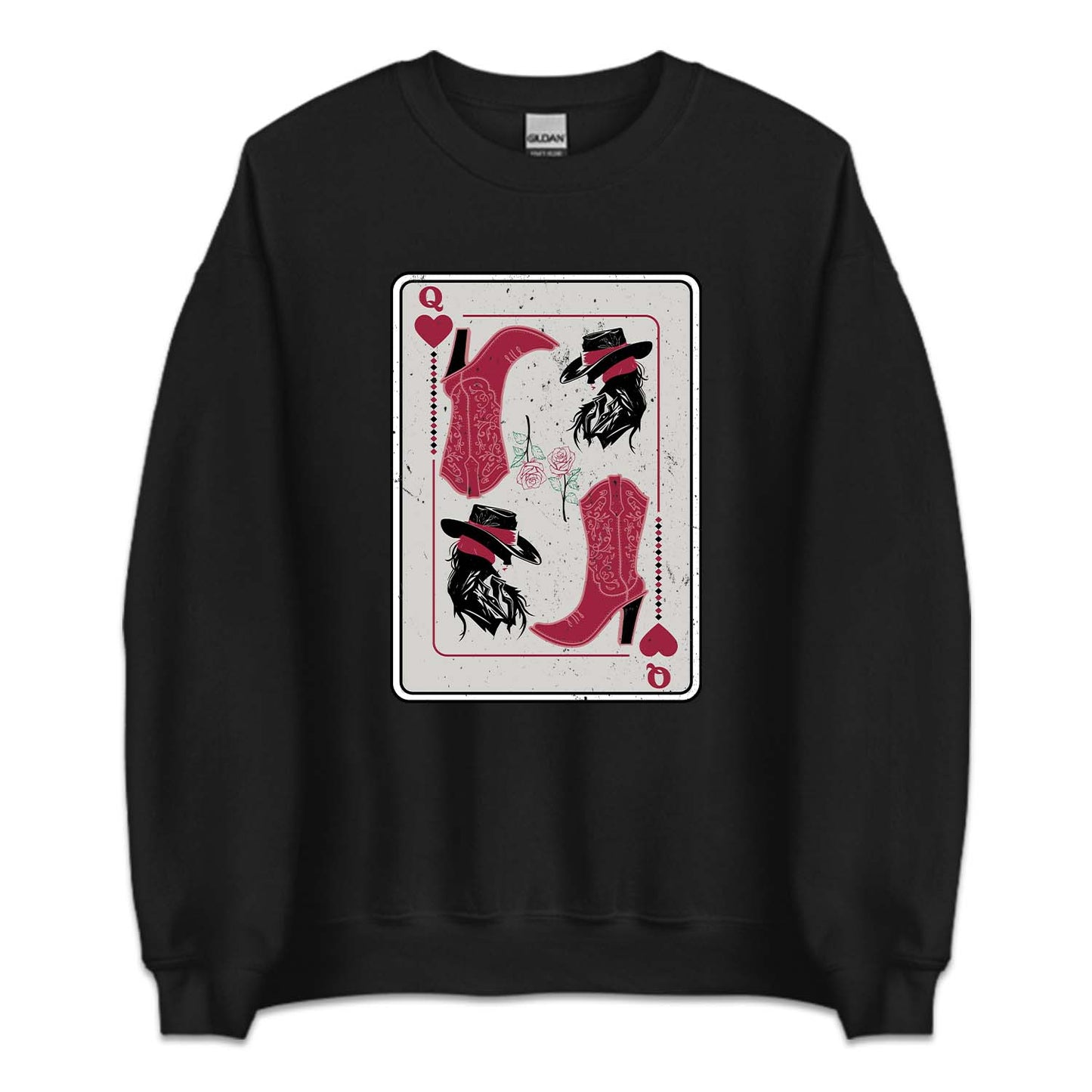 Western Cowgirl Queen of Hearts Poker Card | PRODUCT CODE: CWGQUNEHR