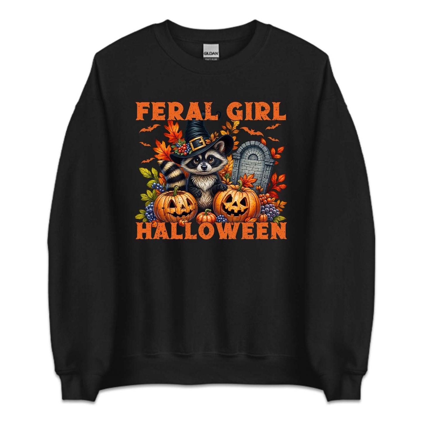 Feral Girl Halloween Spooky Raccoon Autumn Season | PRODUCT CODE: FRLGIHLWRC