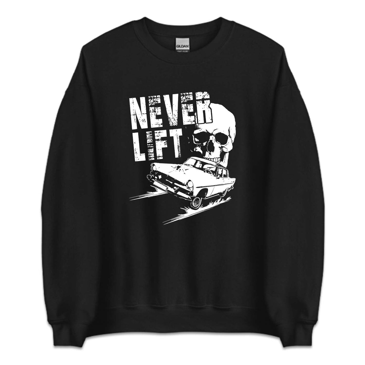 Never Lift Skull Car Enthusiasts Drag Racing | PRODUCT CODE: SKLCRNVRLF