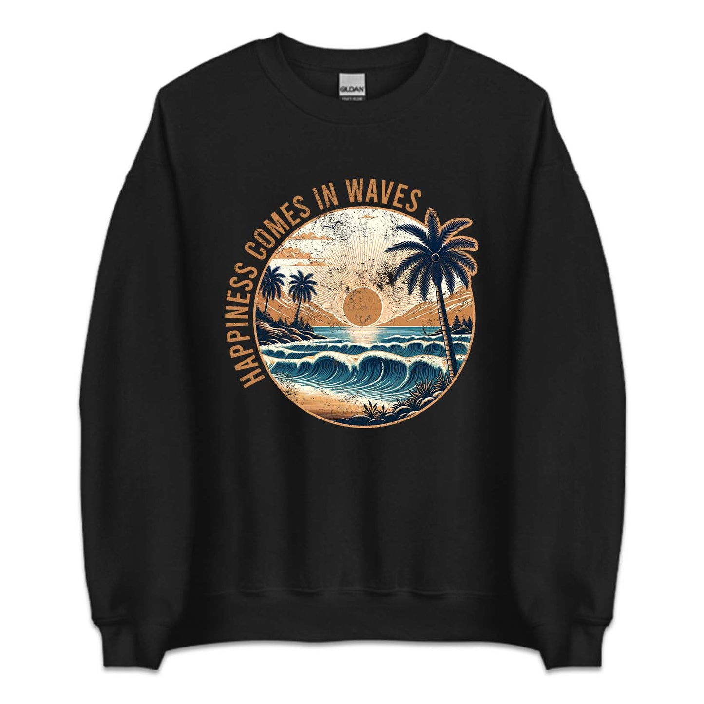 Happiness Comes In Waves Beach Vibes | PRODUCT CODE: HPANSCMIW