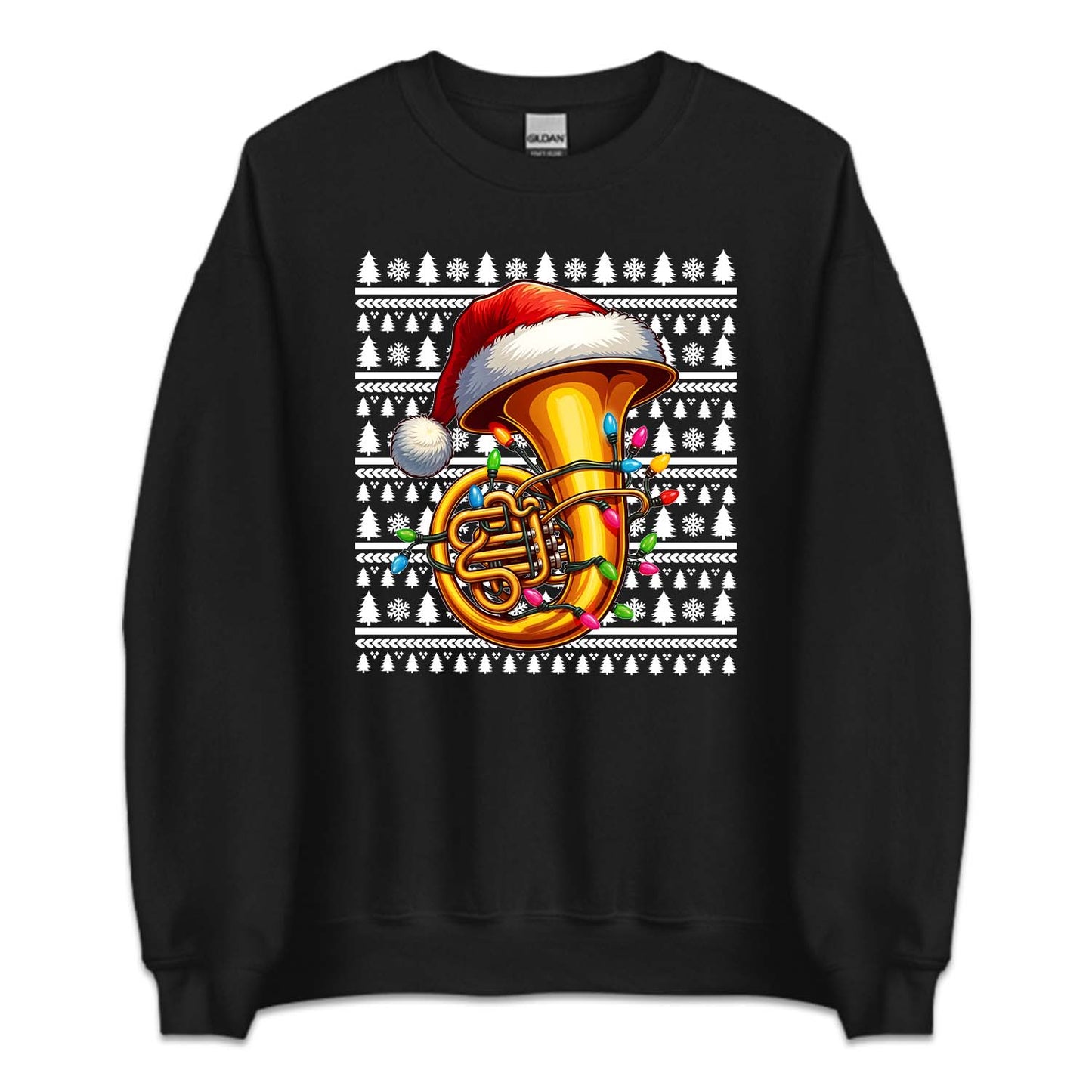 Festive Tuba Christmas Musical Holiday Cheerful Xmas Tuba Musician | PRODUCT CODE: FTCBIUCHRML