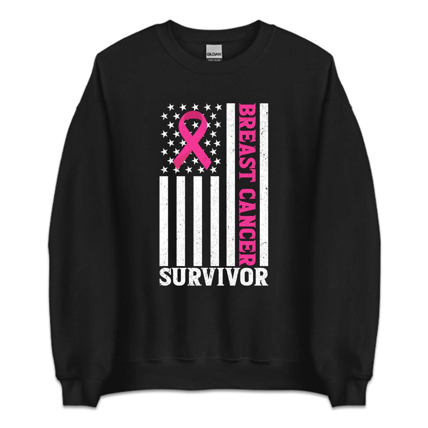 Breast Cancer Survivor USA Flag Pink Ribbon | PRODUCT CODE: BSTRCESVRF