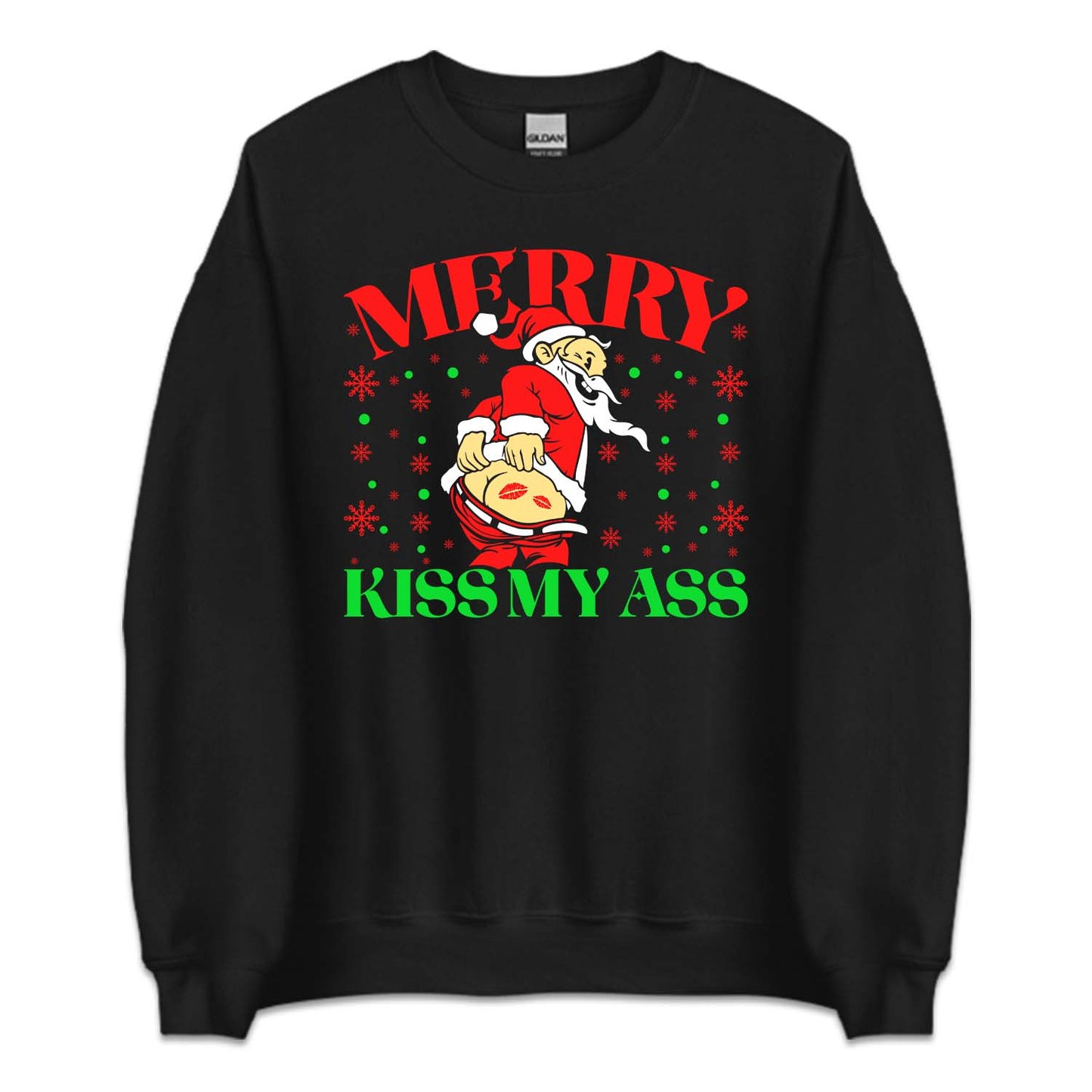 Merry Kiss My Ass Santa Butt Christmas Naughty Sarcastic Xmas | PRODUCT CODE: SNTLSUKIMYAB