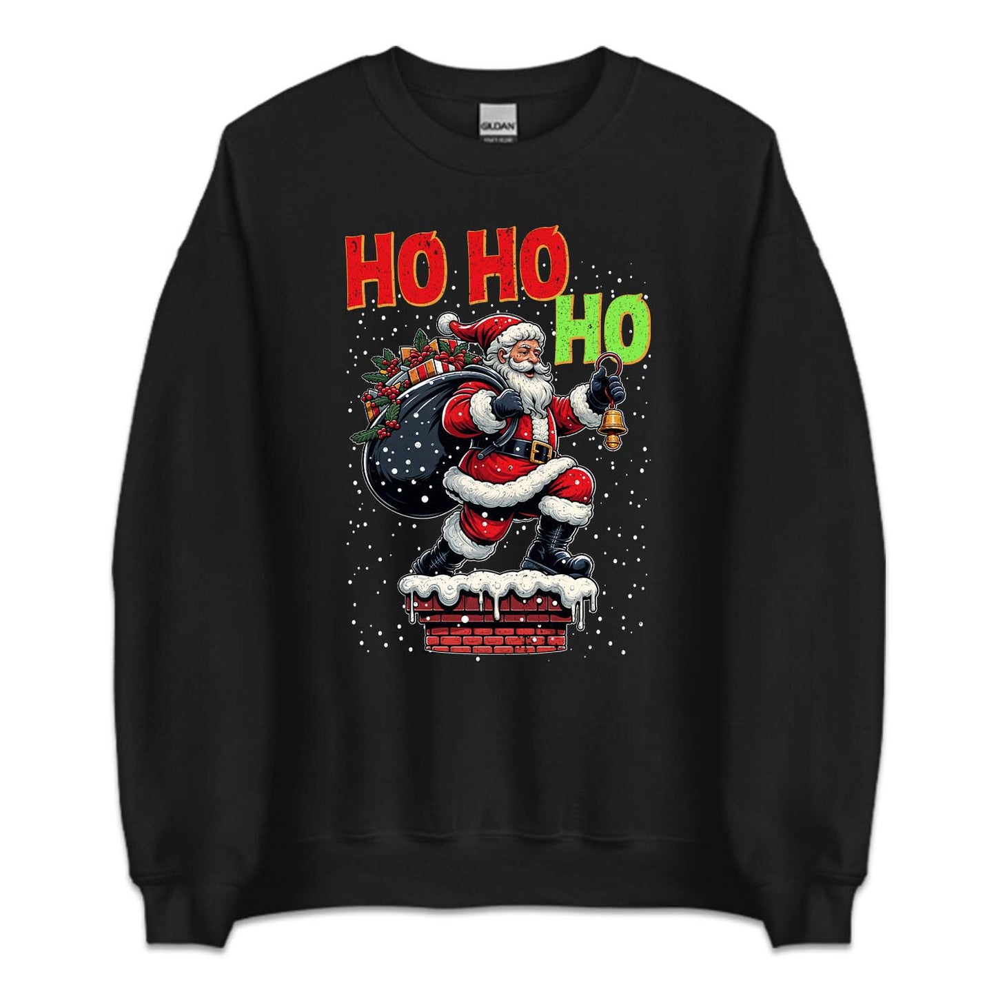 Christmas Santa Claus Snowy Rooftop HO HO HO Xmas | PRODUCT CODE: SNCLUWYRFTP