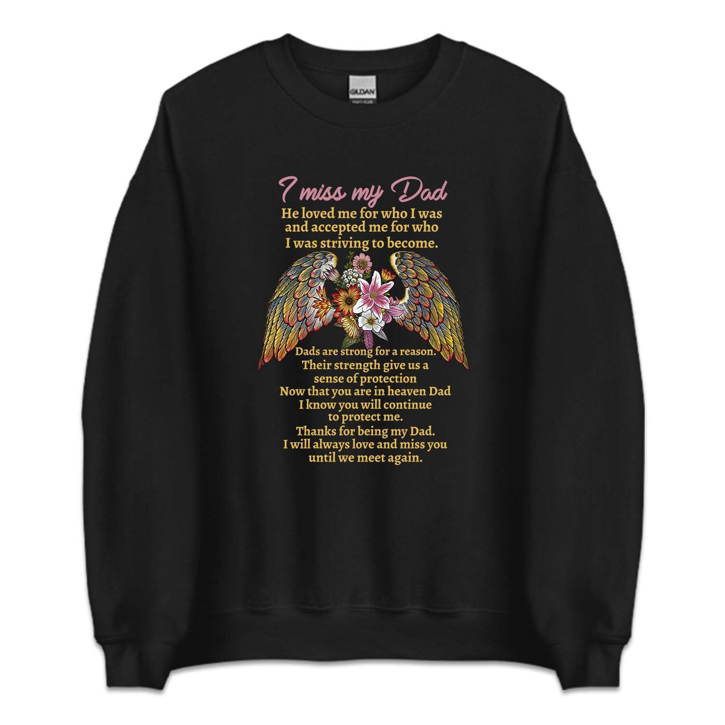 I Miss My Dad Memorial Angel Dad Remembrance Quote | PRODUCT CODE: MISYDAORLQU