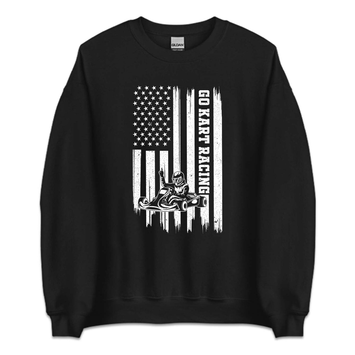 USA Flag Go Kart Racing Lover | PRODUCT CODE: GKRTAMUSFL