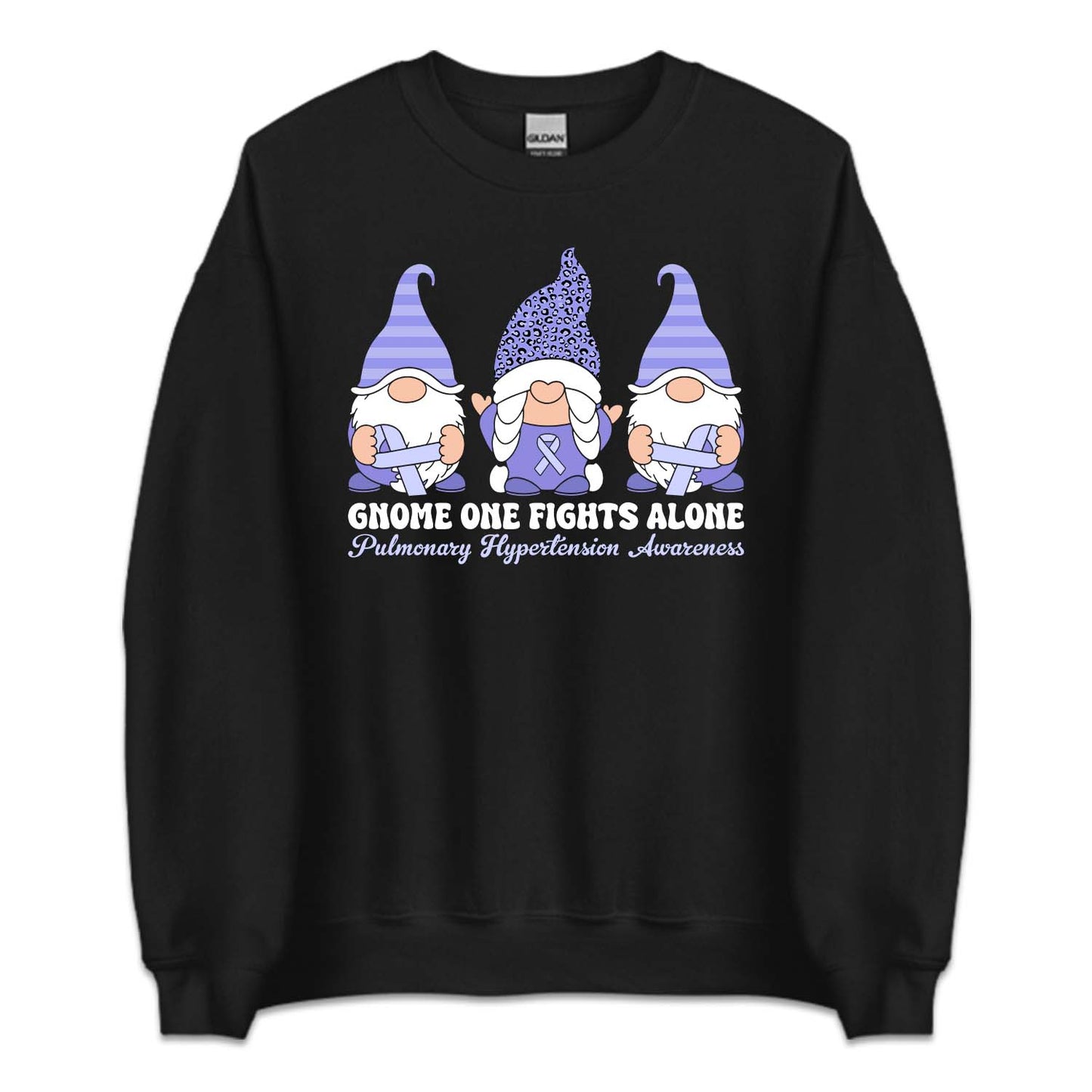Gnome One Fight Alone Pulmonary Hypertension Awareness Purple Ribbon | PRODUCT CODE: GNMFGTHALW