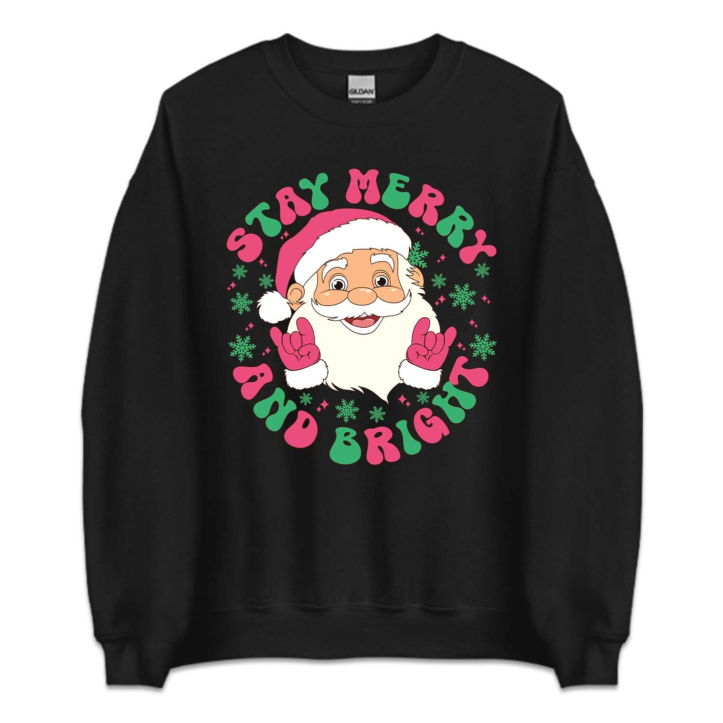 Stay Merry and Bright Pink Christmas Santa Claus Xmas | PRODUCT CODE: STMRABGHTPK