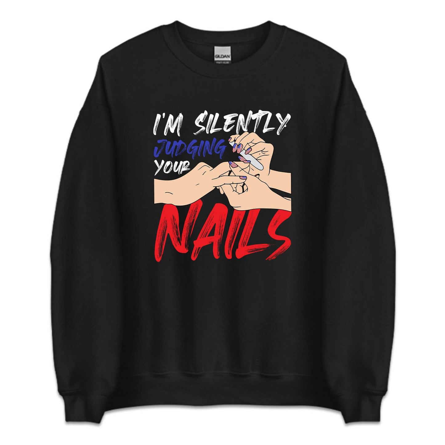 I'm Silently Judging Your Nails 4th of July Nails | PRODUCT CODE: MSLNTYRNL
