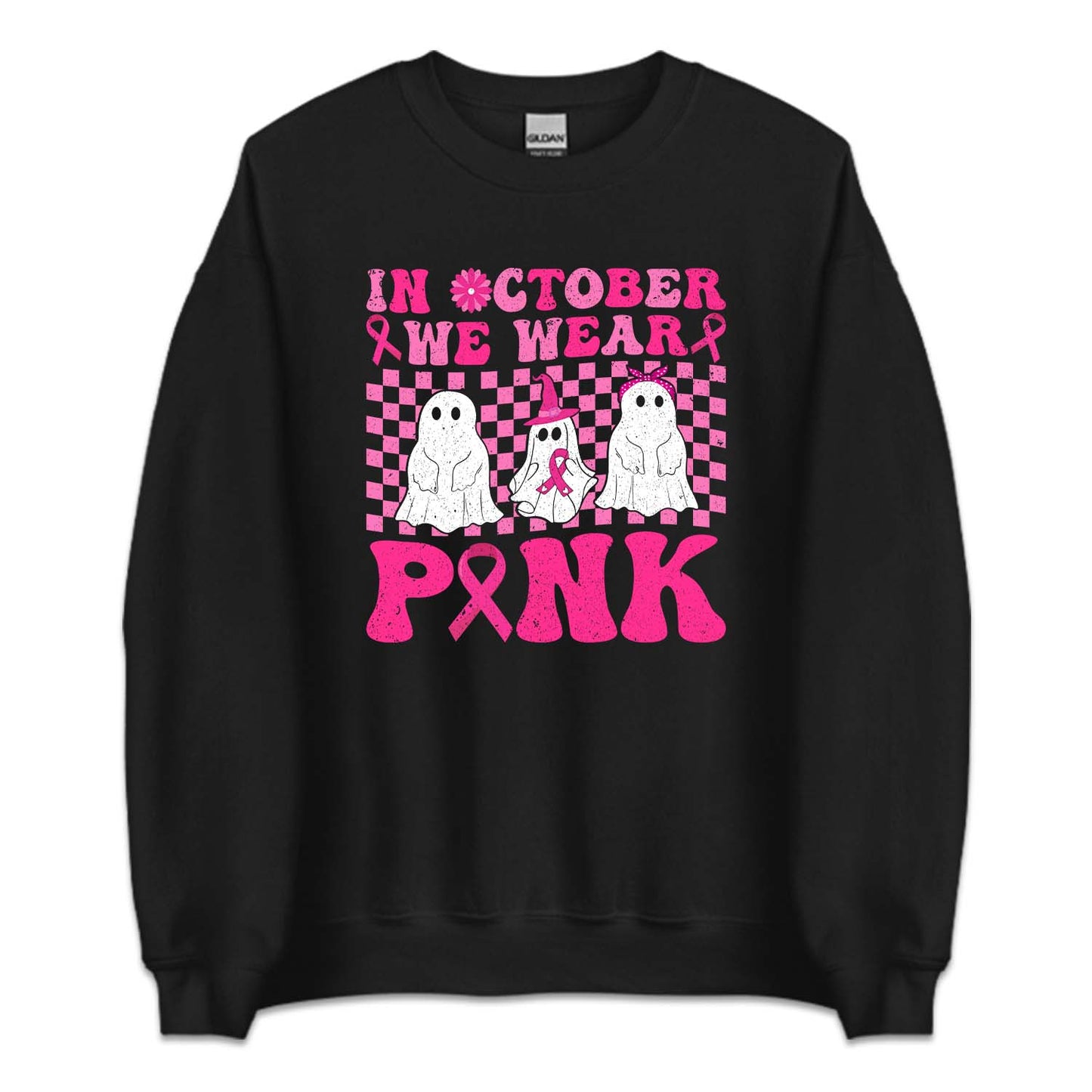 In October We Wear Pink Halloween Breast Cancer Awareness | PRODUCT CODE: NOCTBRHALBA