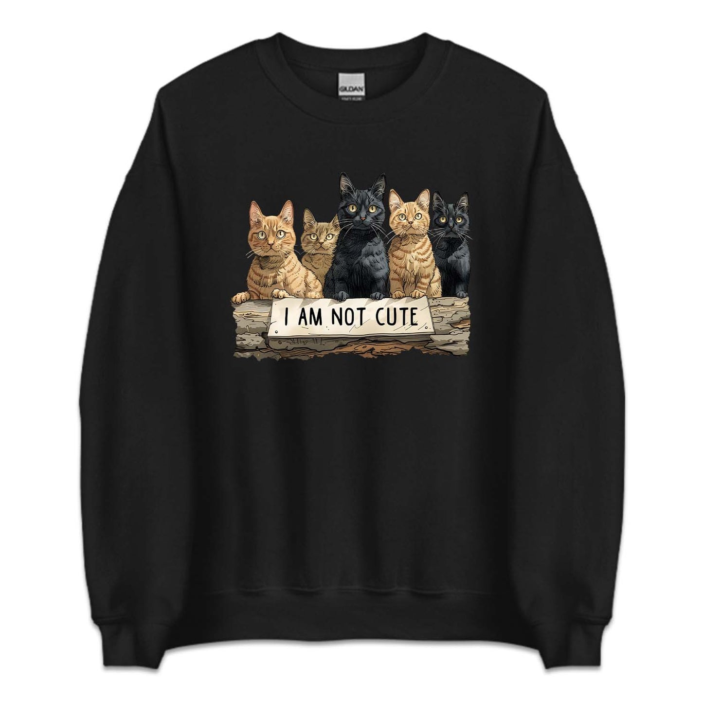 I Am Not Cute Sign Funny Five Cats | PRODUCT CODE: FVCTIMNTCG