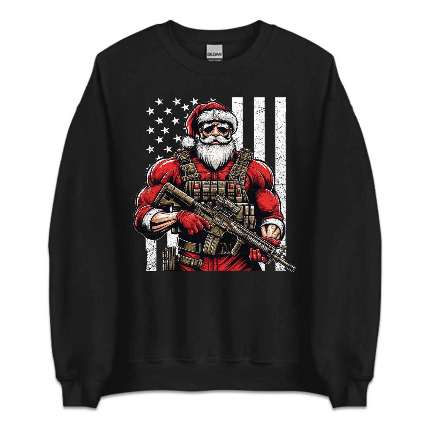 Tactical Santa Christmas Armed Santa USA Flag Xmas Special Ops | PRODUCT CODE: TCKLSNCHRMA