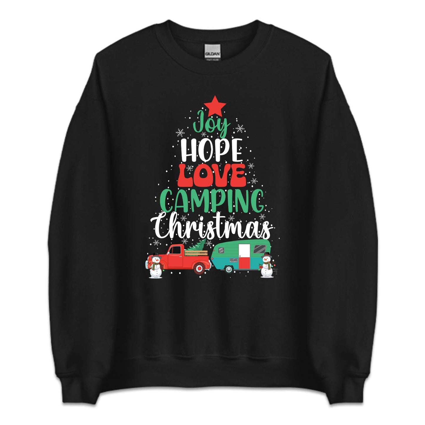 Joy Hope Love Camping Christmas Festive Xmas Camper | PRODUCT CODE: JYHPELVCMPG