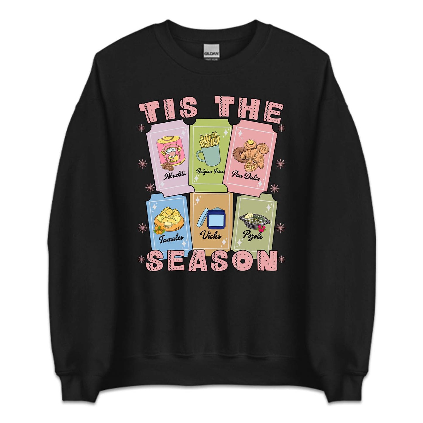 Tis The Season Mexican Christmas Festive Foods Holiday Cards Latina Xmas | PRODUCT CODE: MXNCHRMHLD