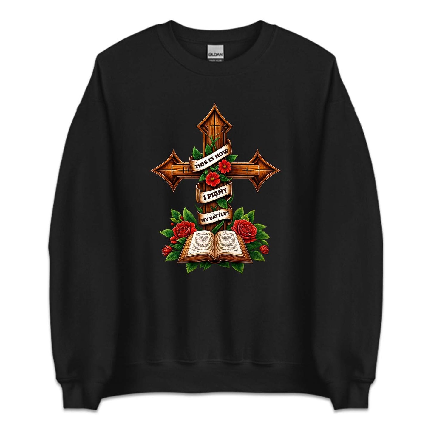 This Is How I Fight My Battles Religious Cross and Bible | PRODUCT CODE: THSOWGFTM
