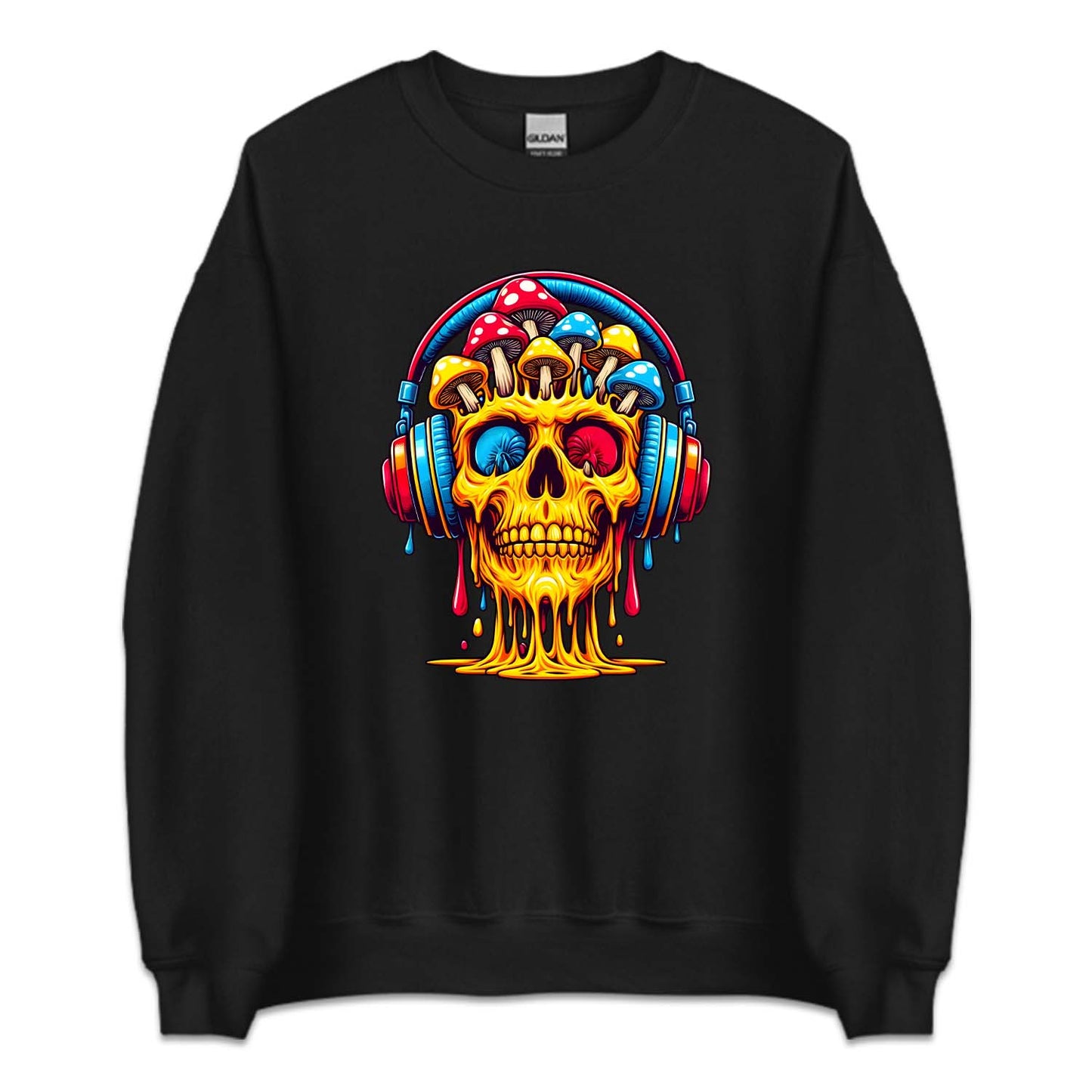 Psychedelic Skull Mushroom And Headphones | PRODUCT CODE: SKLPSYDLC