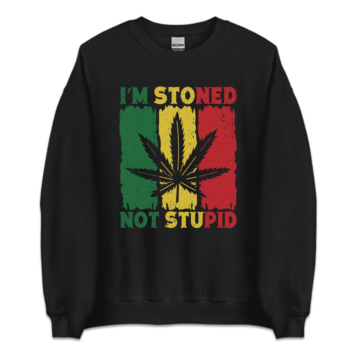 Cannabis Marijuana I'm Stoned Not Stupid THC Weed Funny Pothead | PRODUCT CODE: STNDPUCNVB
