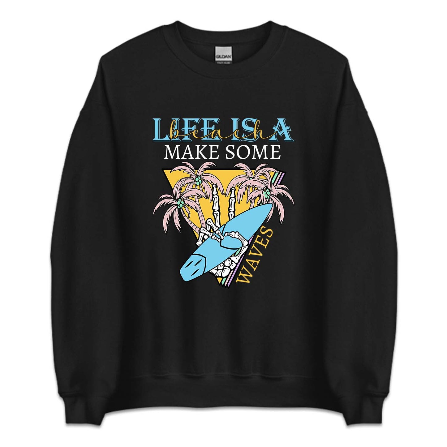 Life is a Beach Make Some Waves Surfing Skeleton | PRODUCT CODE: LFSABCHMK