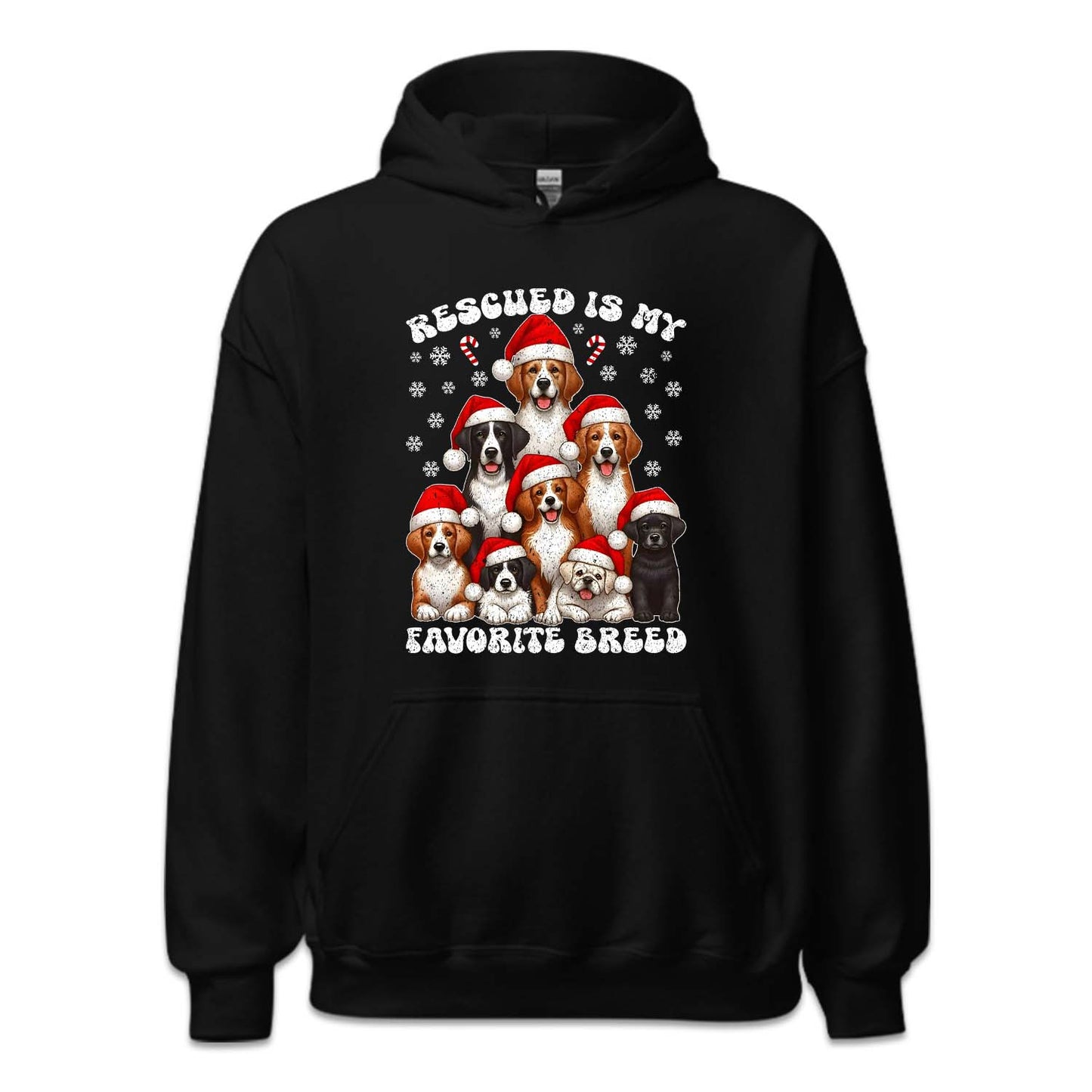 Christmas Dog Rescued Is My Favorite Breed Xmas Dogs | PRODUCT CODE: CHRTMSGDOAN