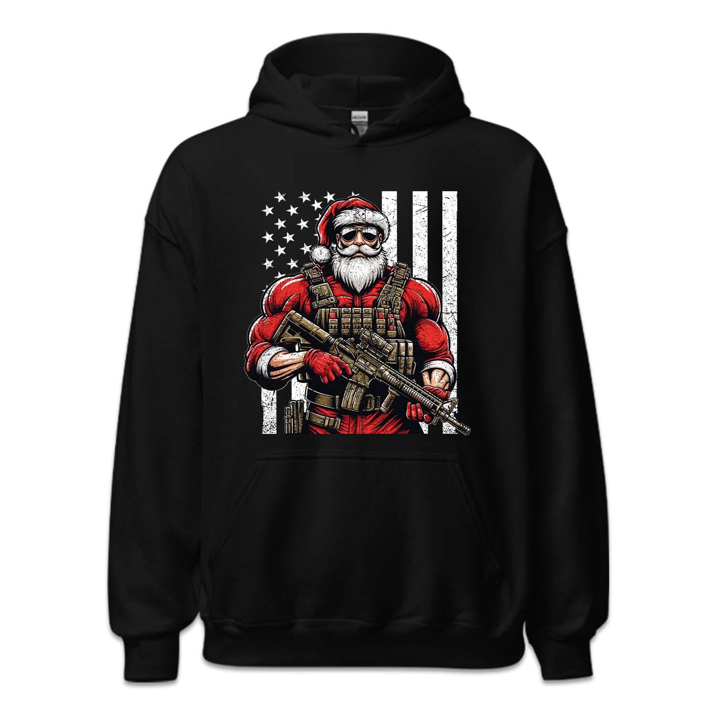Tactical Santa Christmas Armed Santa USA Flag Xmas Special Ops | PRODUCT CODE: TCKLSNCHRMA