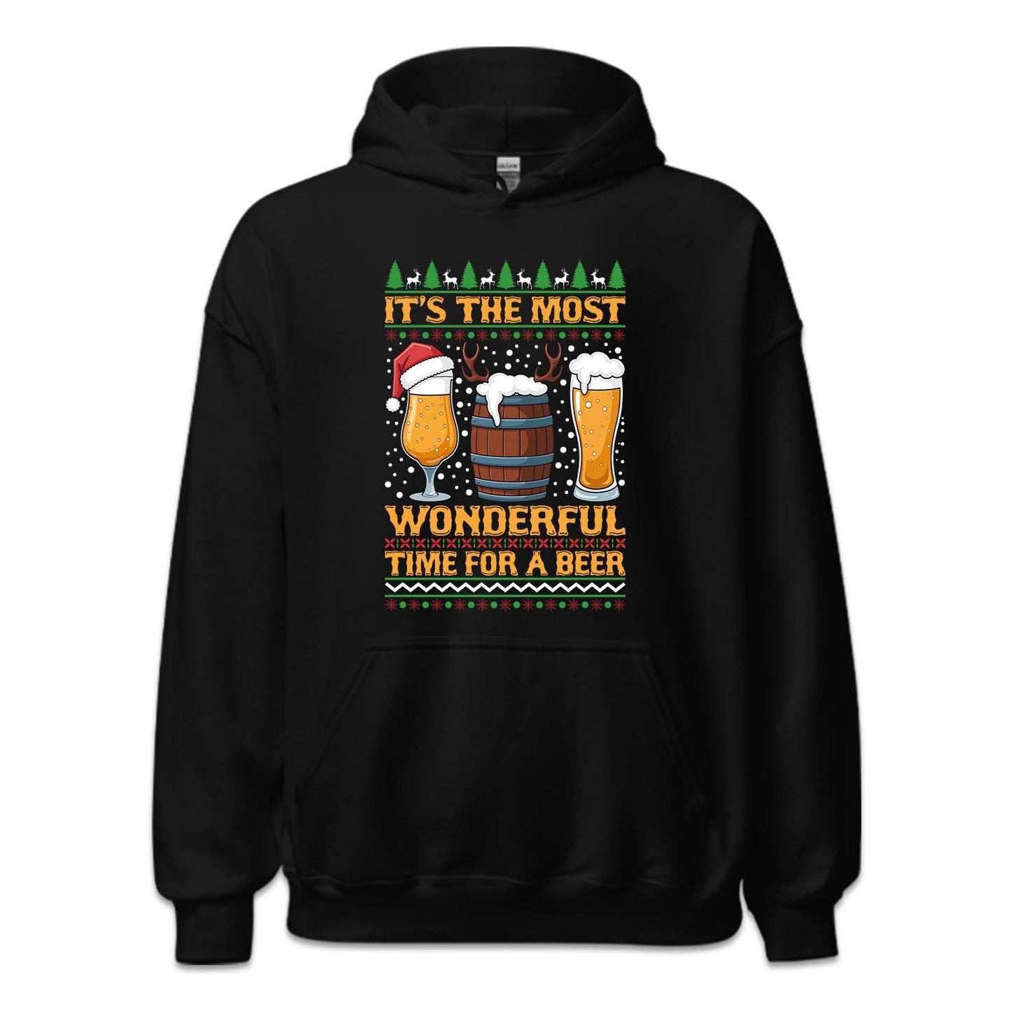 It's The Most Wonderful Time For A Beer Christmas Beer Holiday Drinking Xmas | PRODUCT CODE: TSHMOWNDCHX